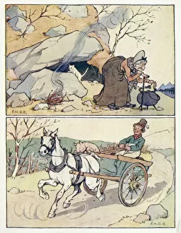 Hunched Collection: Nursery Rhymes -- old woman, pig on cart