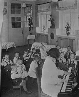 Nursery school children having music and rhythms in the USSR Nursery school children having music and rhythms in the USSR