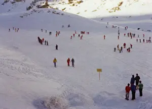 Nursery slopes at Obergurgl, Austria