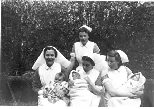 New Images July 2020 Prints: Nurses and babies outdoors