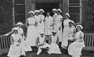 Dugdale Prints: Nurses at Egginton Hall Hospital, WW1
