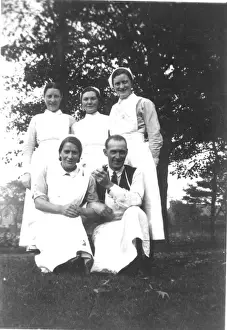 New Images July 2020 Prints: Four nurses, probable doctor