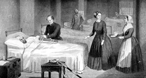 Wishes Prints: Nurses at work in a hospital at Scutari