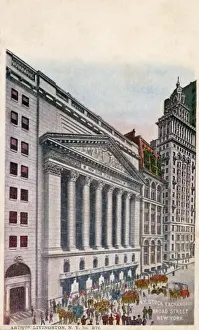 The NY Stock Exchange, Broad Street, New York, USA