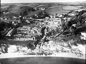 O E Simmonds aerial view of Beer Devon
