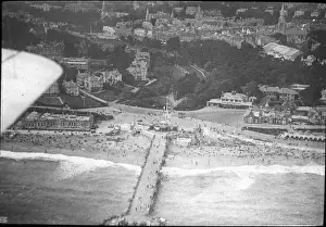 Bournemouth Prints: O E Simmonds aerial view of Bournemouth Dorset
