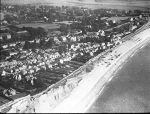 O E Simmonds aerial view of Budleigh Salterton Devon
