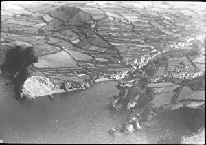 O E Simmonds aerial view of Combe Martin Devon