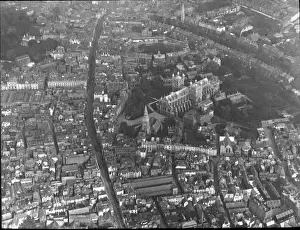 Exeter Prints: O E Simmonds aerial view of Exeter Devon