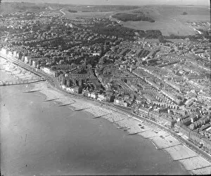 Exmouth Gallery: O E Simmonds aerial view of Exmouth Devon