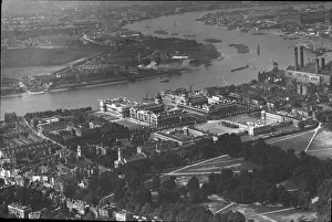 Simmonds Prints: O E Simmonds aerial view of Greenwich Royal Naval Hospital