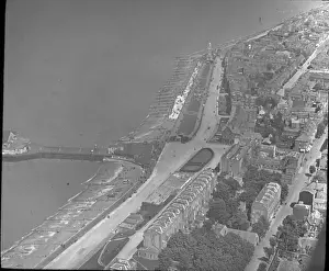 Herne Prints: O E Simmonds aerial view of Herne Bay Kent