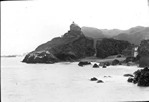 Simmonds Prints: O E Simmonds aerial view of Lantern Hill Ilfracombe Devon