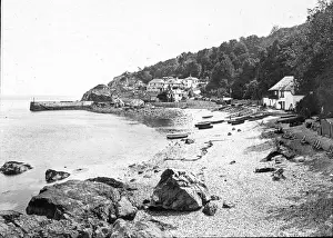 Simmonds Prints: O E Simmonds aerial view of Lyme Regis Dorset