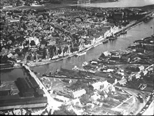 O E Simmonds aerial view of Poole Dorset