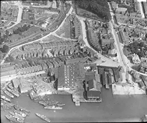 O E Simmonds aerial view of Southampton Docks