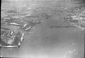 O E Simmonds aerial view of Southampton Docks
