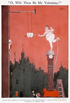 Cupid Gallery: O wilt thou be my Valentine? by W. Heath Robinson