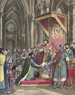 Burgos Gallery: Oath of Santa Gadea. Alfonso VI and El Cid