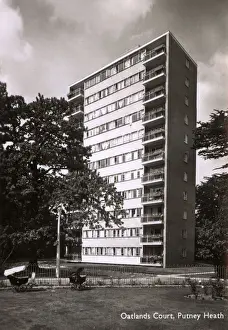 Architects Prints: Oatlands Court, Putney Heath - LCC 11-storey block of flats