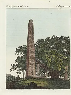 Abyssinia Prints: The obelisk at Axum, Tigray, Abyssinia (Aksum, Ethiopia)