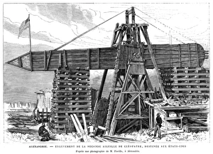 Cleopatra Collection: Obelisk from Egypt to USA: a second Cleopatras needle, 1880
