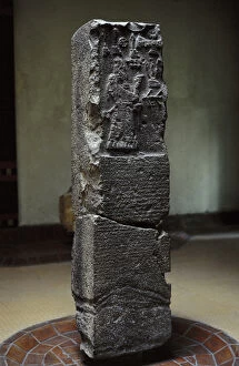 Near Gallery: Obelisk of king of Assirya Adad-Nirari III (810-783 BC) insc