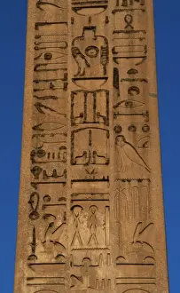 Rameses Prints: Obelisk of Ramses II. Detail. Luxor. Egypt