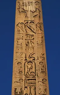 Obelisk of Ramses II. Detail. Luxor. Egypt