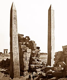 Obelisks at Luxor, Egypt, Victorian period
