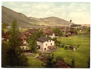 Oberammergau Prints: Oberammergau from Ettaler Street, Upper Bavaria, Germany