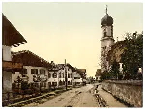 Oberammergau Prints: Oberammergau, general view, Upper Bavaria, Germany