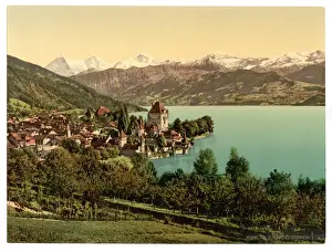 Oberhofen village, Bernese Oberland, Switzerland