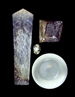 Actinolite Gallery: Objects carved from nephrite jade