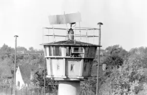 Guarding Prints: Observation tower near Berlin Wall, Berlin, Germany