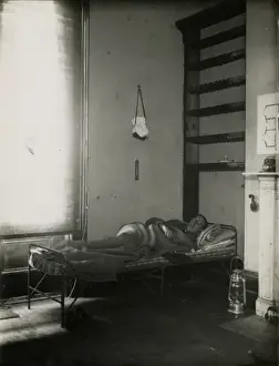 Investigations Prints: Observer asleep on a bed in Base Room