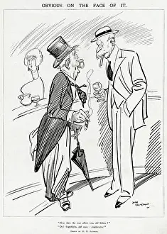 Obvious on the Face of it. H. M. Bateman cartoon