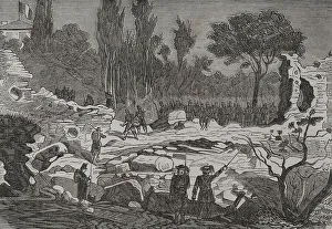 Francia Prints: Occupation of Rome by troops of the Kingdom of