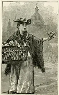 Trader Prints: Occupations 1897 - London Flower Seller