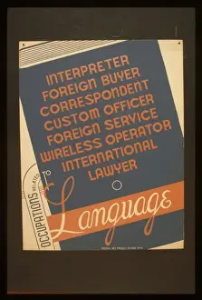 Related Prints: Occupations related to language