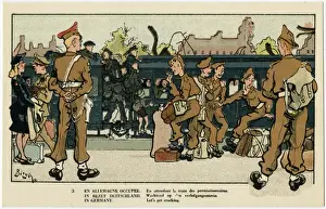 Occupying Prints: Occupied Germany - Waiting for the train to leave