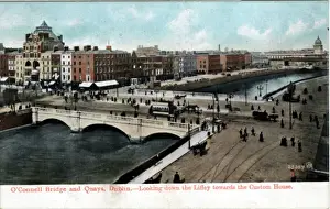 Oconnell Prints: OConnell Bridge & Quays, Dublin, County Dublin