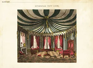 Harem Prints: Octagonal tent room, Regency style