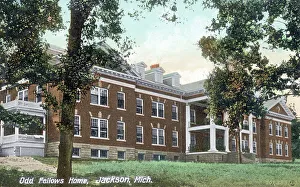 Michigan Prints: Odd Fellows Home, Jackson, Michigan, USA