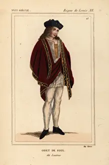 Vicomte Prints: Odet de Foix, Vicomte de Lautrec, Marshal of France, d. 1528