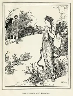 Odyssey Prints: Odysseus and Nausicaa