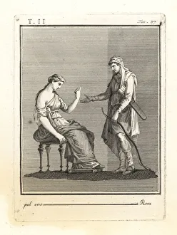 Penelope Gallery: Odysseus presenting his wife Penelope with his bow