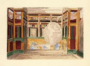 Parlour Prints: Oecus or parlour in the House of the Labyrinth. Casa del Labirin