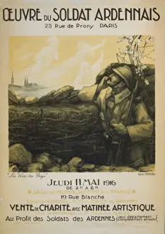 Oeuvre Prints: Oeuvre du soldat ardennais... vente de charite avec matin