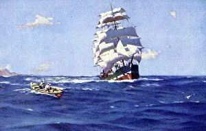 Valparaiso Prints: Off Valparaiso, painting by Thomas Somerscales